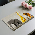 Safari Animals Low-Poly Mural Wallpaper — Geometric Earth Tone Art Mural Wallpaper - room preview 03
