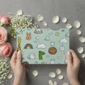 Safari Friends Doodle Mural Wallpaper —Playful Nursery Design Mural Wallpaper - room preview 03