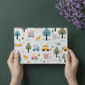 Kawaii Woodland Adventure Mural Wallpaper — Playful Animal Scene Mural Wallpaper - room preview 03