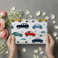 Vintage Car Motif Mural Wallpaper — Mid-Century Graphic Design Mural Wallpaper - room preview 03