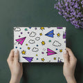 Doodle Castle and Airplane Mural Wallpaper — Whimsical Kids Pattern Mural Wallpaper - room preview 03