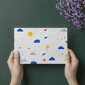 Paper Airplane Sky Mural Wallpaper — Playful Doodle Pattern Mural Wallpaper - room preview 03