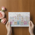 Parisian Spring Street Mural Wallpaper — Whimsical Watercolor Art Mural Wallpaper - room preview 03