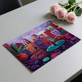 Mediterranean Terrace Mural Wallpaper — Vibrant Oil Painting Style Mural Wallpaper - room preview 03