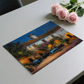 Mediterranean Evening Courtyard Mural Wallpaper — Impressionist Oil Mural Wallpaper - room preview 03