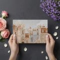 Terrace Cats Cityscape Mural Wallpaper — Warm Painterly European Vibe Mural Wallpaper - room preview 03