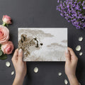 Cheetah Savanna Profile Mural Wallpaper — Minimalist Wildlife Art Mural Wallpaper - room preview 03
