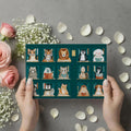 Literary Animals Library Mural Wallpaper — Whimsical Teal Bookshelf Mural Wallpaper - room preview 03