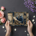 Victorian Tiger Professor Mural Wallpaper — Dark Academia Portrait Mural Wallpaper - room preview 03