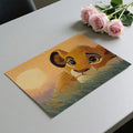 Lion Cub Impressionist Mural Wallpaper — Warm Sunset Nursery Art Mural Wallpaper - room preview 03