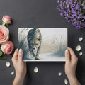 Stalking Cheetah Mural Wallpaper —Monochromatic Wildlife Design Mural Wallpaper - room preview 03