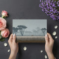 Misty Savanna Cheetah Mural Wallpaper — Atmospheric Landscape Mural Wallpaper - room preview 03
