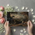 Greyhound Hunting Scene Mural Wallpaper — Old Master Oil Painting Mural Wallpaper - room preview 03