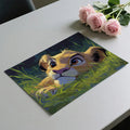Lion Cub Oil Painting Mural Wallpaper — Expressive Wildlife Art Mural Wallpaper - room preview 03