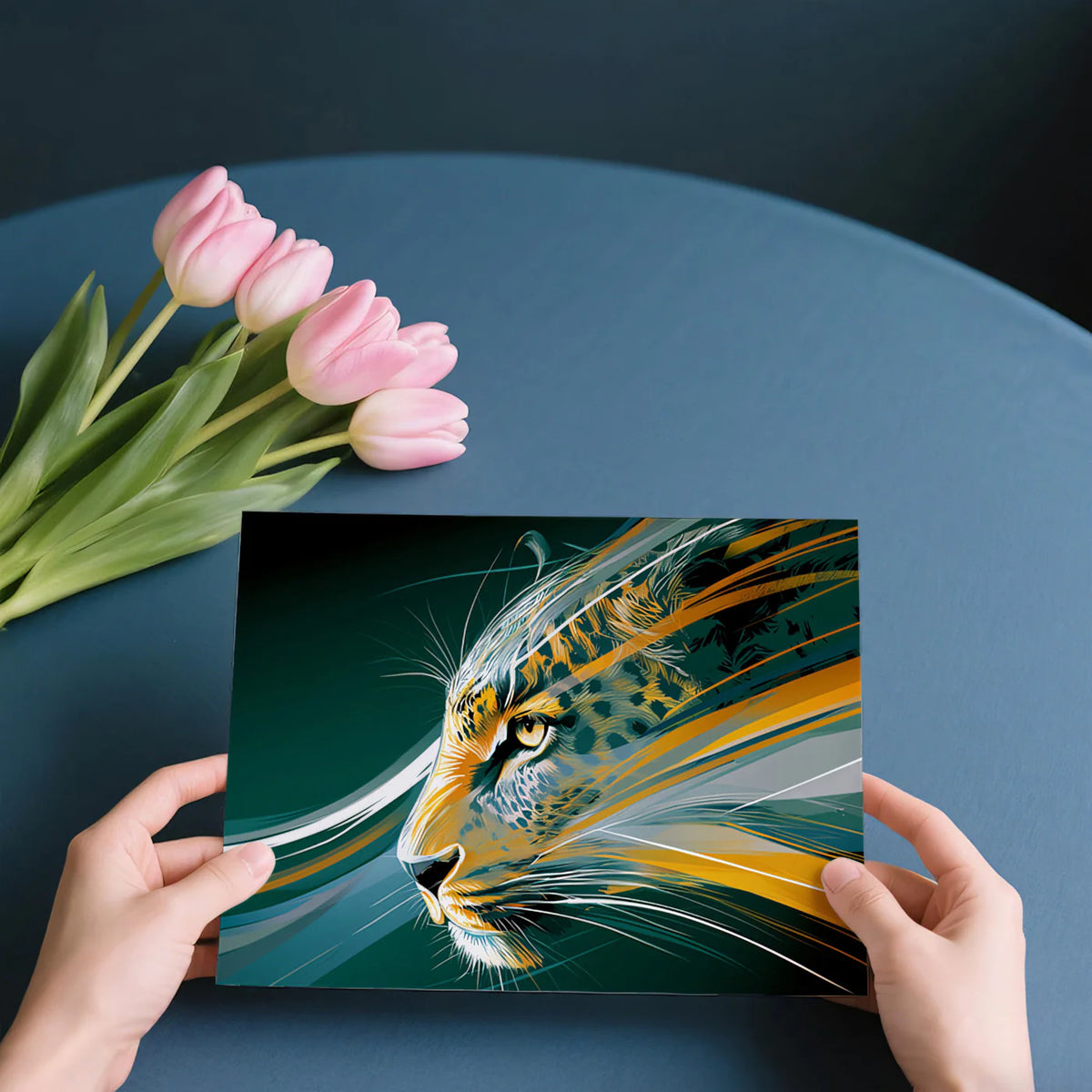 Jaguar Motion Speed Mural Wallpaper — Contemporary Kinetic Art Mural Wallpaper - room preview 03