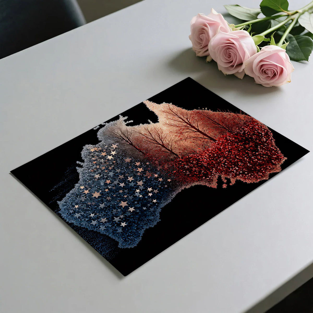 Australia Continental Fire and Ice Mural Wallpaper — Graphic Design Mural Wallpaper - room preview 03