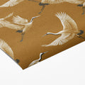 Flying Cranes Mural Wallpaper — Ochre and Cream Traditional Pattern Mural Wallpaper - room preview 03