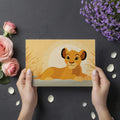 Lion Cub Savanna Mural Wallpaper — Warm Graphic Illustration Mural Wallpaper - room preview 03