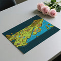 Fantasy Island Pixel Map Mural Wallpaper — Retro Isometric Design Mural Wallpaper - room preview 03