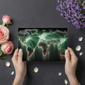 Global Data Network Mural Wallpaper — Modern Tech Aesthetic Mural Wallpaper - room preview 03
