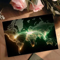 Global Data Network Mural Wallpaper — Modern Tech Illustration Mural Wallpaper - room preview 03
