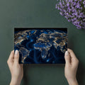 Global Night Lights Map Mural Wallpaper — Spherical Earth Design Mural Wallpaper - room preview 03