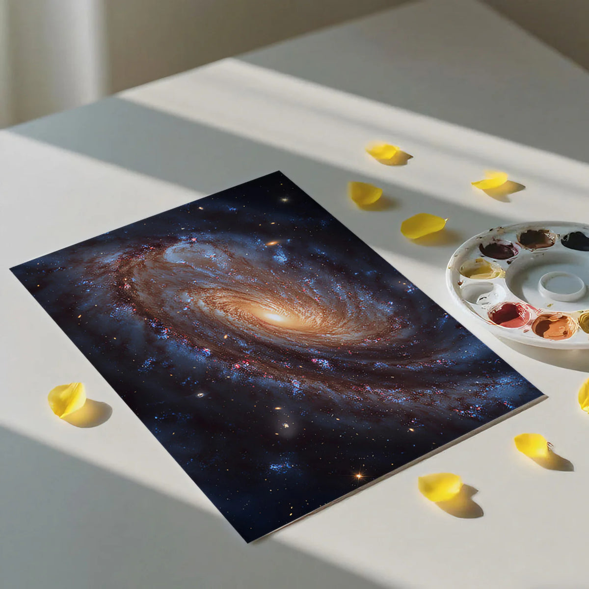 Spiral Galaxy Cosmic Mural Wallpaper — Deep Space Nebula Design Mural Wallpaper - room preview 03