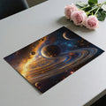 Celestial Ring System Mural Wallpaper — Dynamic Cosmic Decor Mural Wallpaper - room preview 03