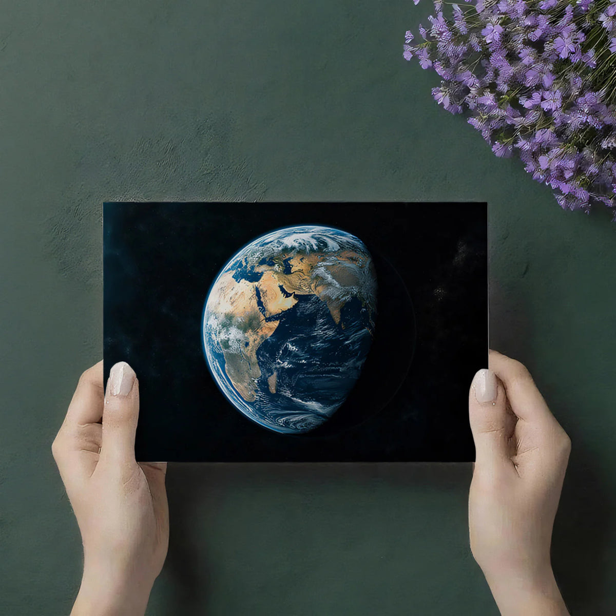 Earth From Space Mural Wallpaper — Global Day Night View Mural Wallpaper - room preview 03