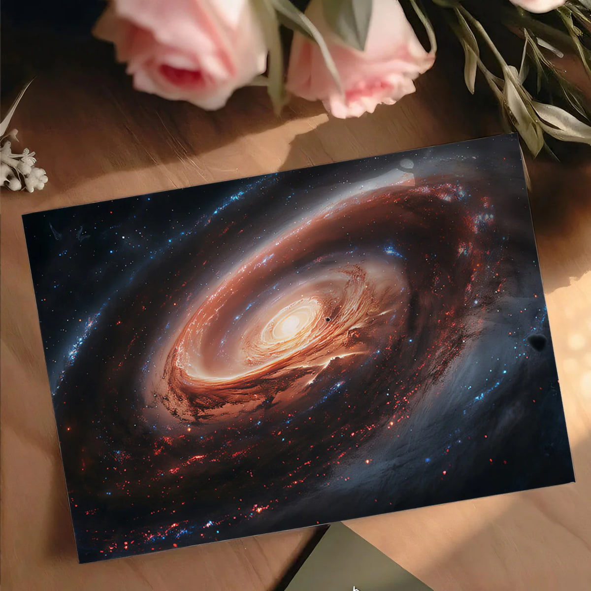 Cosmic Dust Spiral Mural Wallpaper — Dramatic Galaxy Wall Art Mural Wallpaper - room preview 03