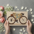 Vintage Bicycle Travel Map Mural Wallpaper — Retro Exploration Theme Mural Wallpaper - room preview 03