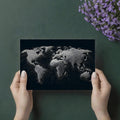 Polygonal World Map Mural Wallpaper — Geometric Data Design Mural Wallpaper - room preview 03