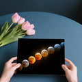 Lunar Eclipse Spectrum Mural Wallpaper — Modern Celestial Art Mural Wallpaper - room preview 03
