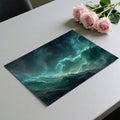 Emerald Nebula Cloud Mural Wallpaper — Deep Space Cosmic Design Mural Wallpaper - room preview 03