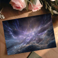 Cosmic Violet Nebula Mural Wallpaper — Dreamy Deep Space Design Mural Wallpaper - room preview 03