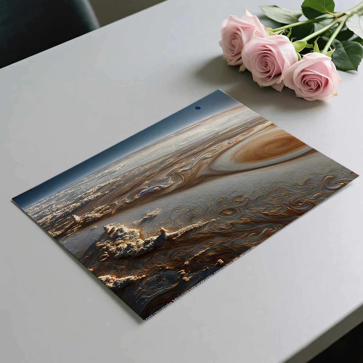 Gas Giant Planetary Vortex Mural Wallpaper — Cosmic Space Wall Art Mural Wallpaper - room preview 03