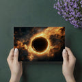 Cosmic Event Horizon Mural Wallpaper — Glowing Nebula Accretion Ring Mural Wallpaper - room preview 03