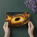 Cosmic Accretion Vortex Mural Wallpaper — Dramatic Space Design Mural Wallpaper - room preview 03