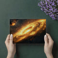 Golden Galactic Nebula Mural Wallpaper — Cosmic Grandeur Mural Wallpaper - room preview 03