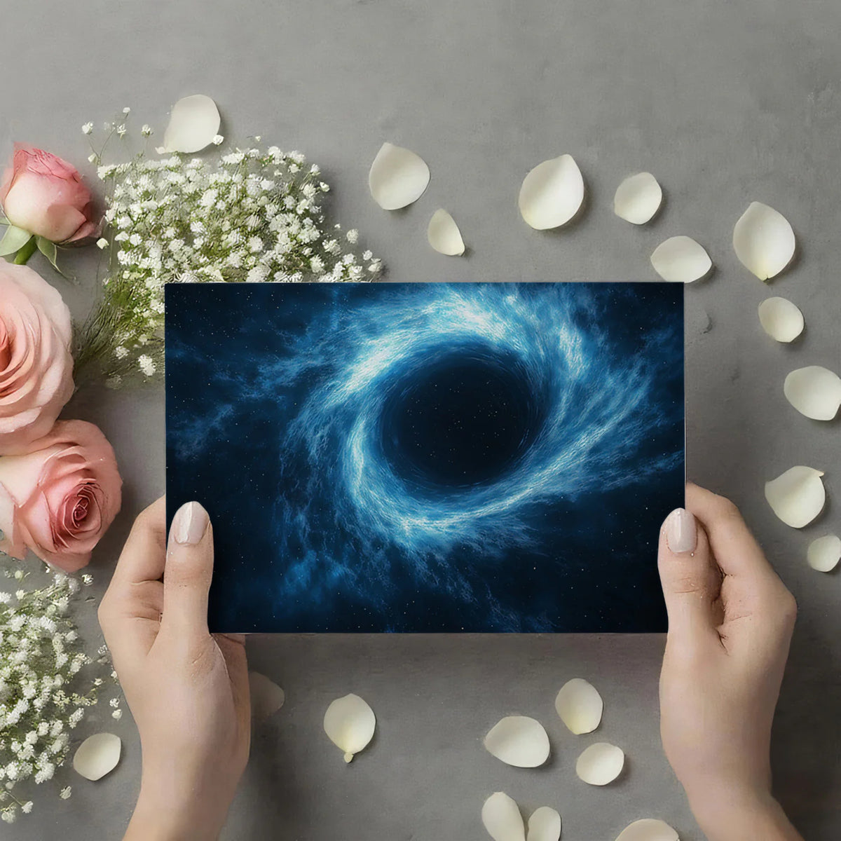 Cosmic Vortex Mural Wallpaper — Deep Space Abstract Wall Art Mural Wallpaper - room preview 03