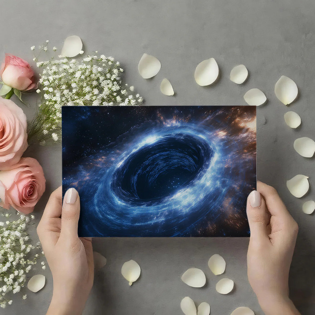 Cosmic Accretion Disk Mural Wallpaper — Deep Space Vortex Mural Mural Wallpaper - room preview 03