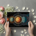 Celestial Orbits Mural Wallpaper — Intricate Mandala Planetary Art Mural Wallpaper - room preview 03