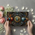 Celestial Orbits Mural Wallpaper — Ornate Solar System Motif Mural Wallpaper - room preview 03