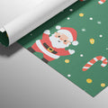 Jolly Santa and Candy Cane Pattern Mural Wallpaper - room preview 03