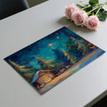 Nativity Oil Painting Mural Wallpaper — Expressive Winter Forest Mural Wallpaper - room preview 03