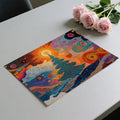 Cosmic Sunburst Christmas Tree Mural Wallpaper — Vibrant Abstract Art Mural Wallpaper - room preview 03