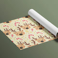 Cheerful Reindeer and Snowflake Mural Wallpaper — Whimsical Holiday Mural Wallpaper - room preview 03