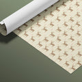 Minimalist Reindeer Silhouette Mural Wallpaper — Soft Neutral Mural Wallpaper - room preview 03