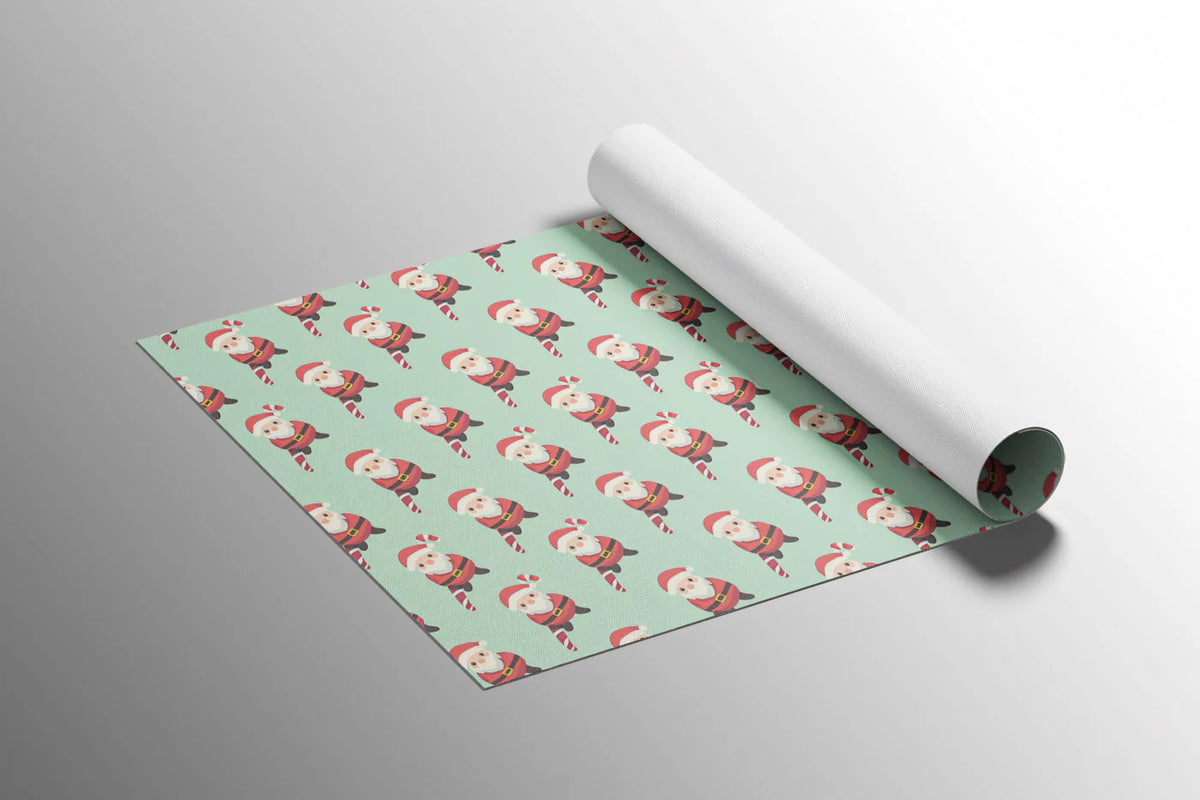 Mini Santa and Candy Cane Mural Wallpaper — Whimsical Holiday Mural Wallpaper - room preview 03