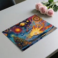 Cosmic Swirl Christmas Mural Wallpaper — Vibrant Psychedelic Art Mural Wallpaper - room preview 03